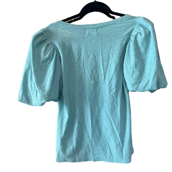 Nation LTD Heather Balloon Sleeve Sweetheart Top in Bermuda (Size Small) - Picture 3 of 7